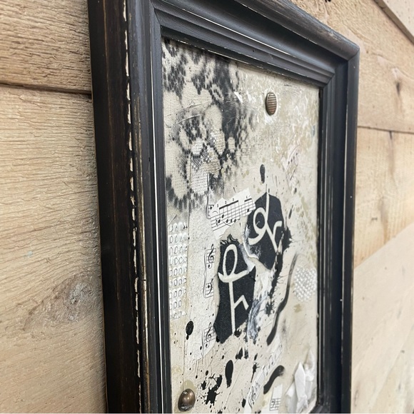 Wall mix media paint upcycled art by R-usé - Picture 2 of 7